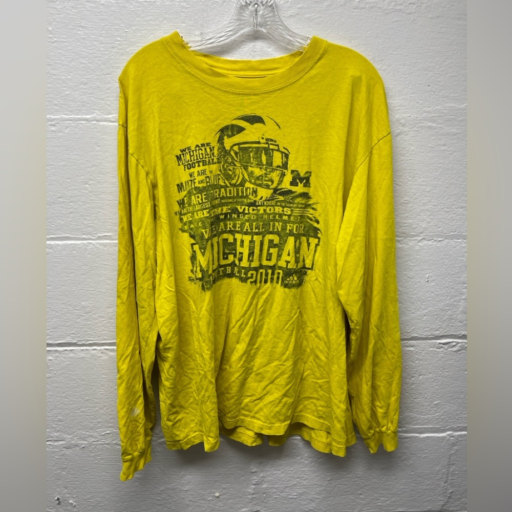 Adidas Michigan Wolverines 2010 Schedule Long Sleeve